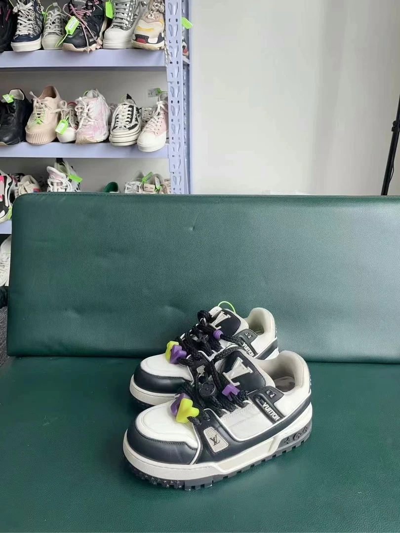 捡漏 运动鞋 LV Trainer MAXI黑白胖丁/41码/无盒#d2673