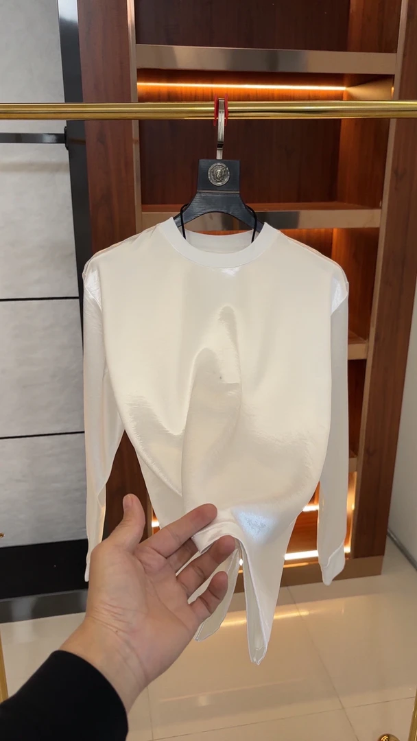 2539秋冬新款男士长袖百搭黑色简约圆领休闲男款卫衣高级感T恤