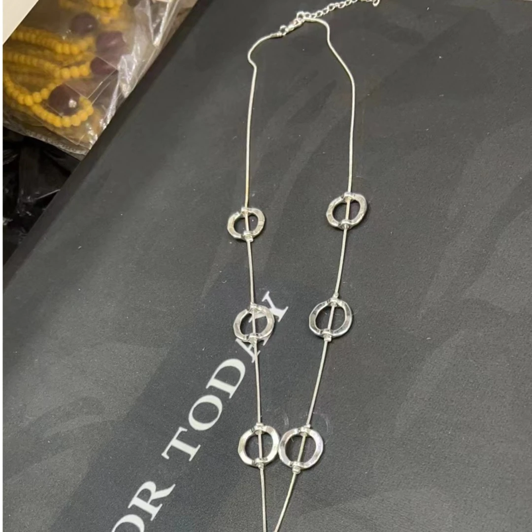 铜合金项链 简约小圈圈毛衣链7006