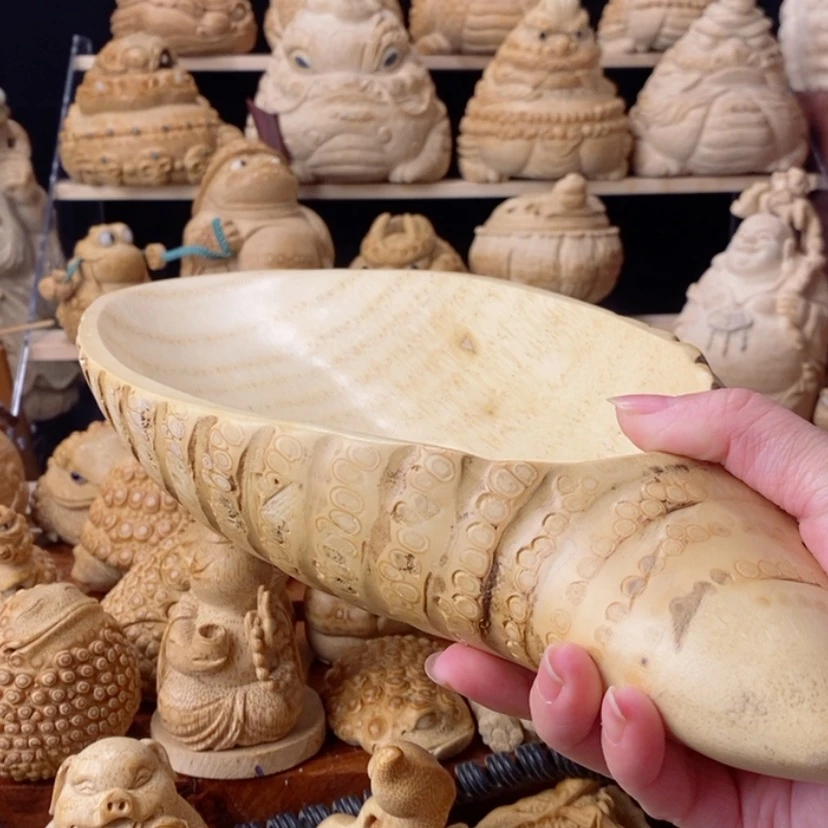 【闪购商品】竹根雕果盘