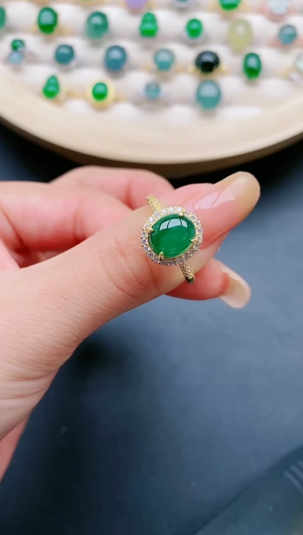 【闪购商品】翡翠戒指银S925镶嵌1111111111