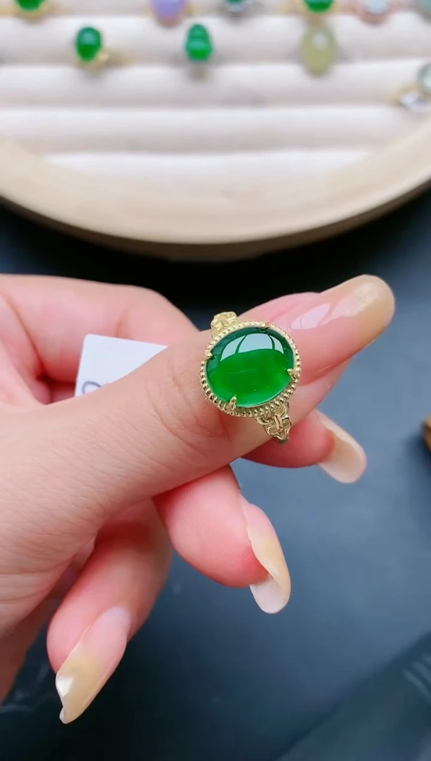 【闪购商品】翡翠戒指银S925镶嵌1111111