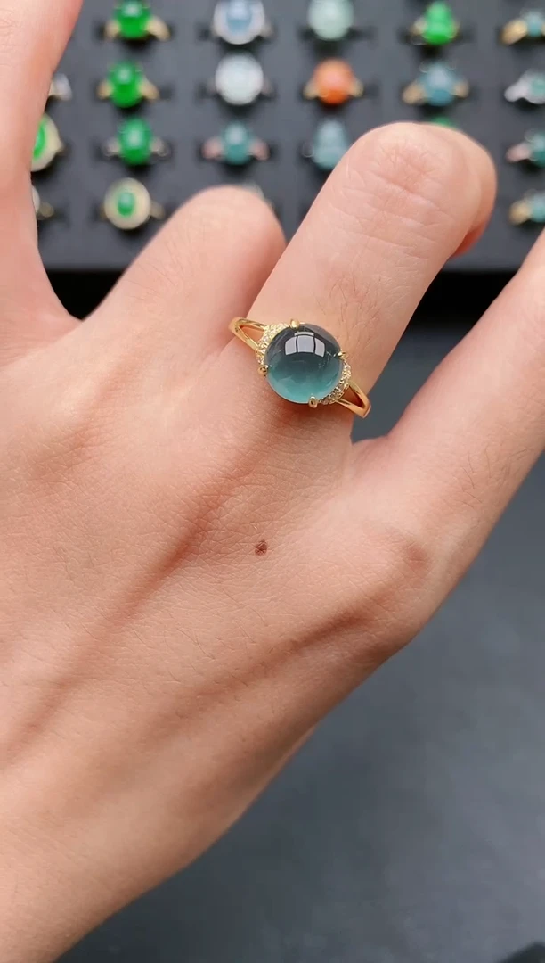 【闪购商品】翡翠戒指银S925镶嵌111111