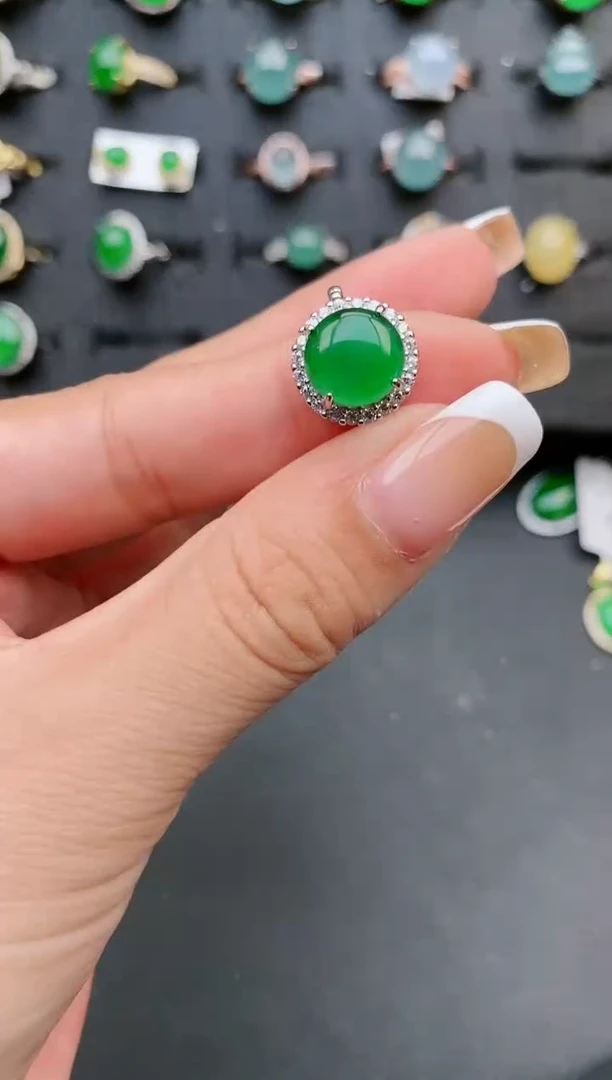 【闪购商品】翡翠戒指银S925镶嵌1111111111