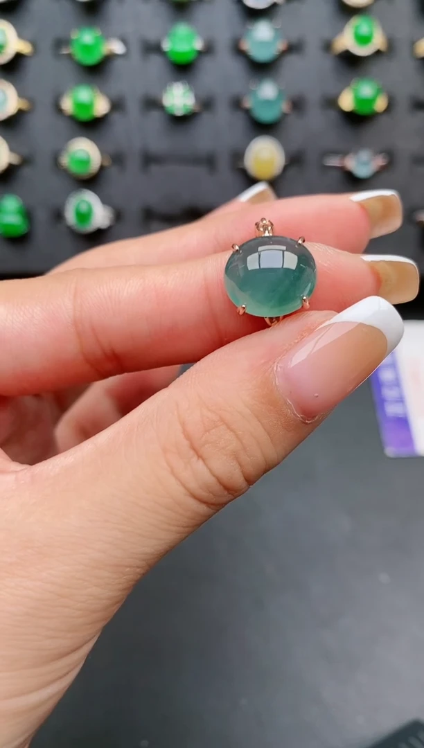 【闪购商品】翡翠戒指银S925镶嵌111111