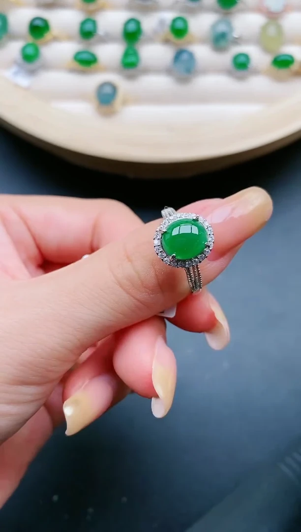 【闪购商品】翡翠戒指银S925镶嵌11111