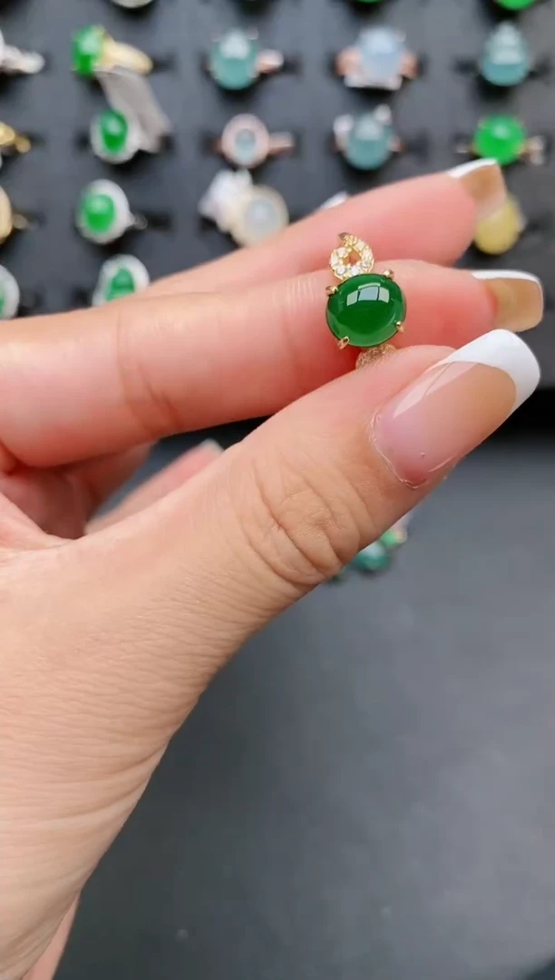 【闪购商品】翡翠戒指银S925镶嵌1111111