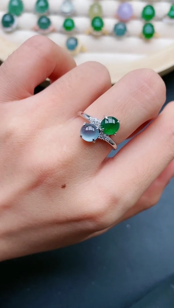 【闪购商品】翡翠戒指银S925镶嵌111111111