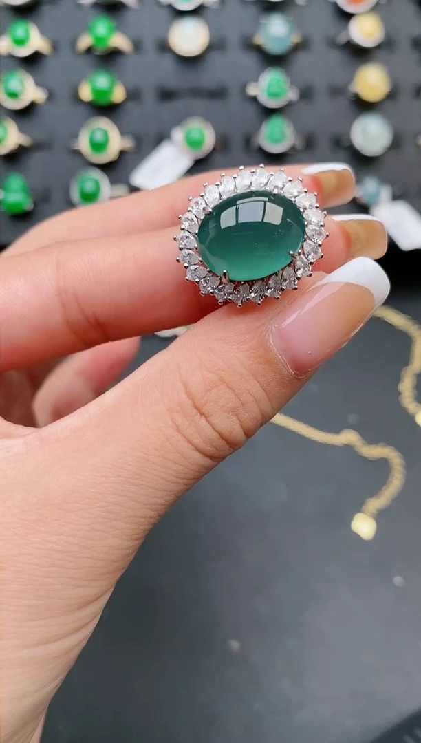 【闪购商品】翡翠戒指银S925镶嵌11111111