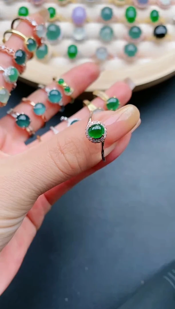 【闪购商品】翡翠戒指银S925镶嵌11111111111