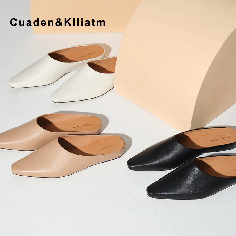 夏季尖头法式软底百搭外穿居家包头平底拖鞋TL333z