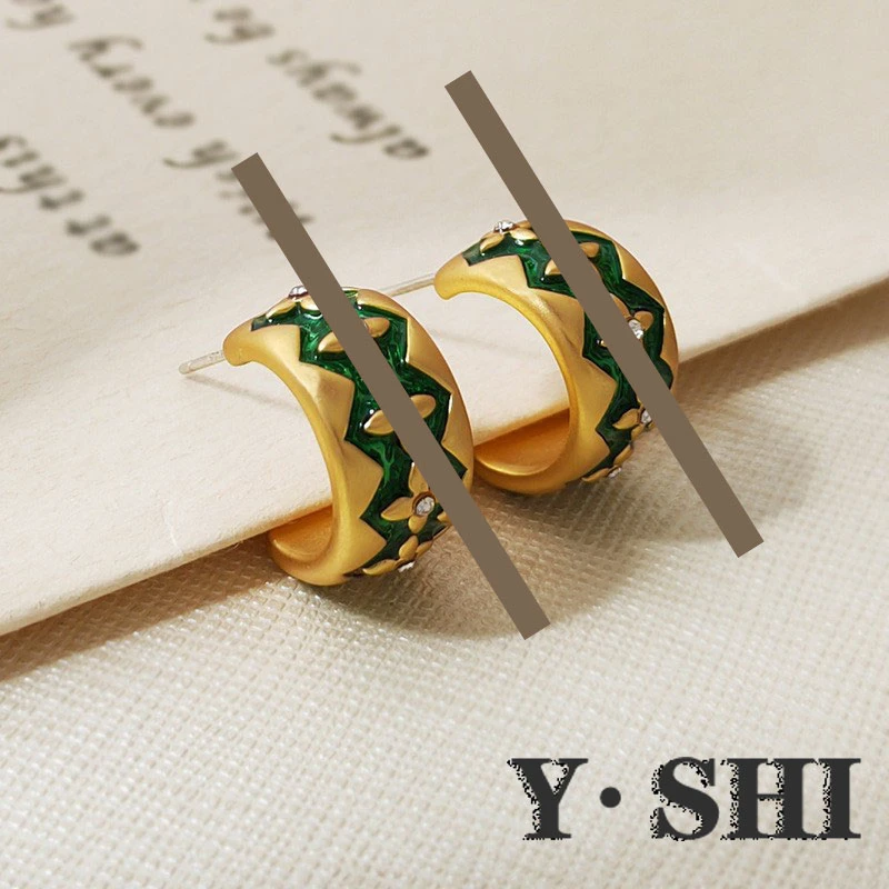 铜合金耳饰 5167~设计师款高定轻奢耳饰
