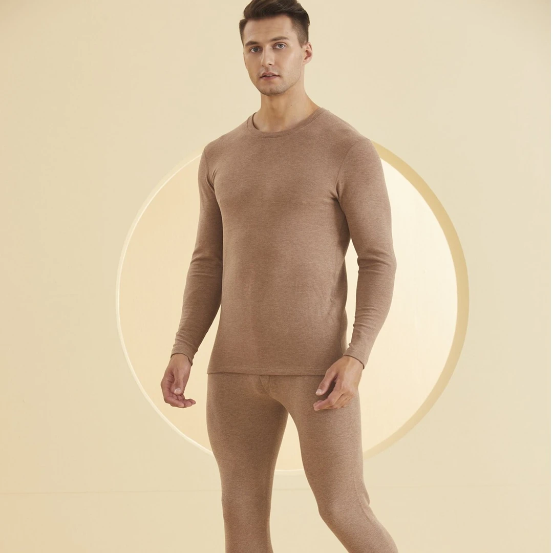 【兔绒＋桑蚕丝】320克润肤保暖内衣套装德绒加厚秋衣秋裤内穿打底冬