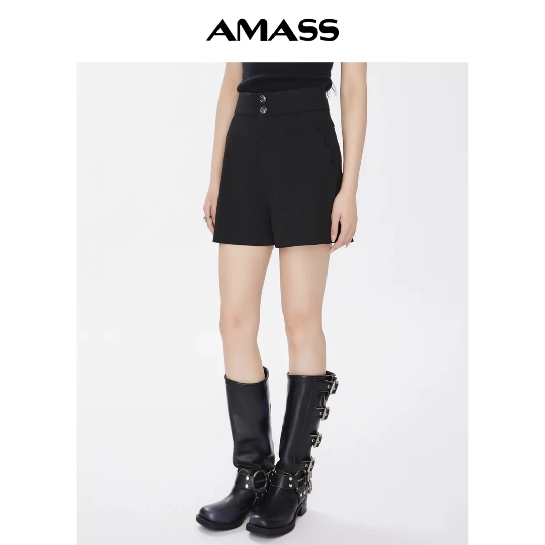 AMASS阿玛施经典百搭显瘦两粒扣短裤女5100427