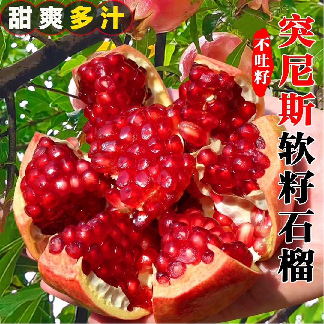 正宗突尼斯软籽石榴巨甜当季新鲜孕妇水果整箱四川会理红宝大石榴