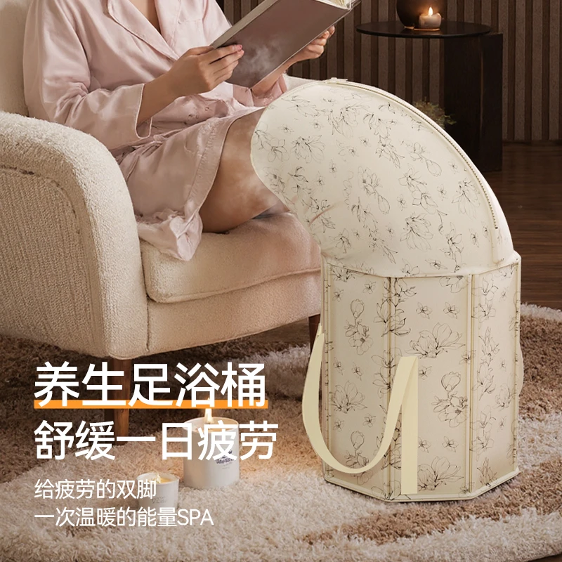 加长款泡脚桶高过小腿过膝可折叠便携式足浴盆桶家用熏蒸桶泡脚袋