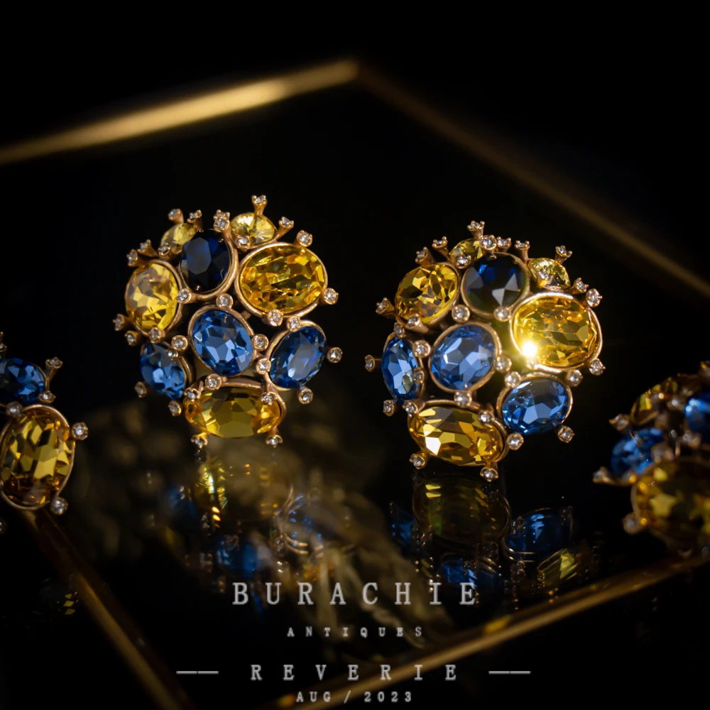 铜合金仿水晶耳饰 【2480】意｜精品店 高级即视感闪烁