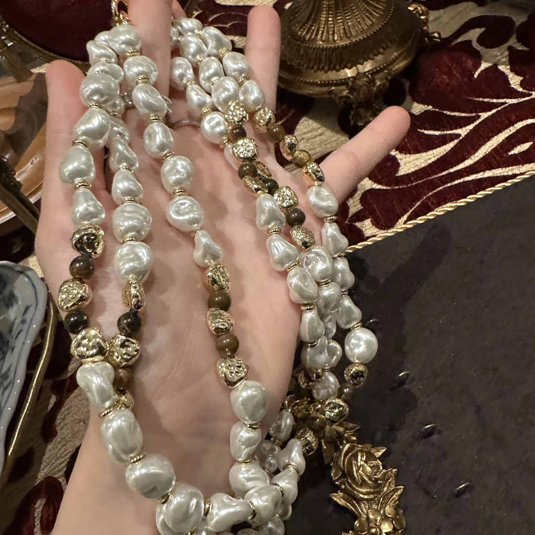 铜合金仿珍珠项链 【2499】意｜精品店 高级即视感闪烁