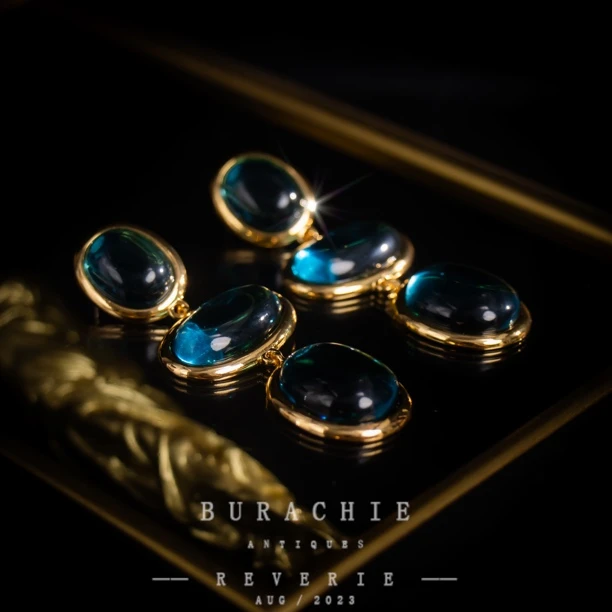 铜合金仿水晶耳饰 【7076】周年珍藏英｜经典原标克拉款CrownFrett