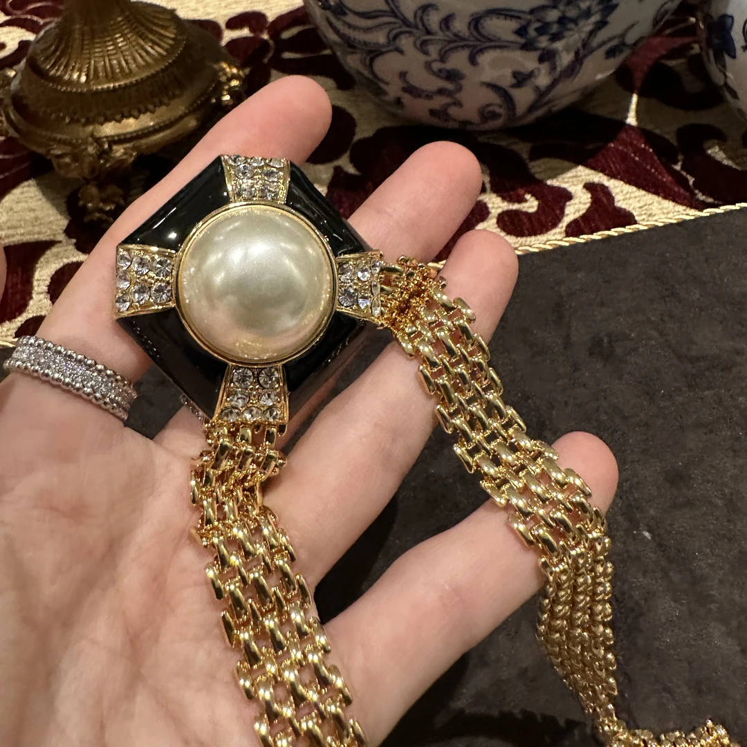 铜合金仿珍珠项链 店主珍藏美物【2069】-巴黎｜左黑柏丽项链