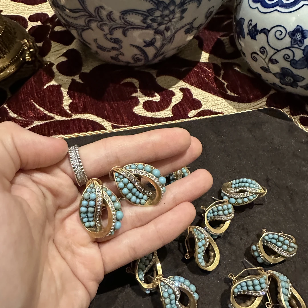 铜合金仿水晶耳饰 【1715】意｜精品店 高级即视感闪烁