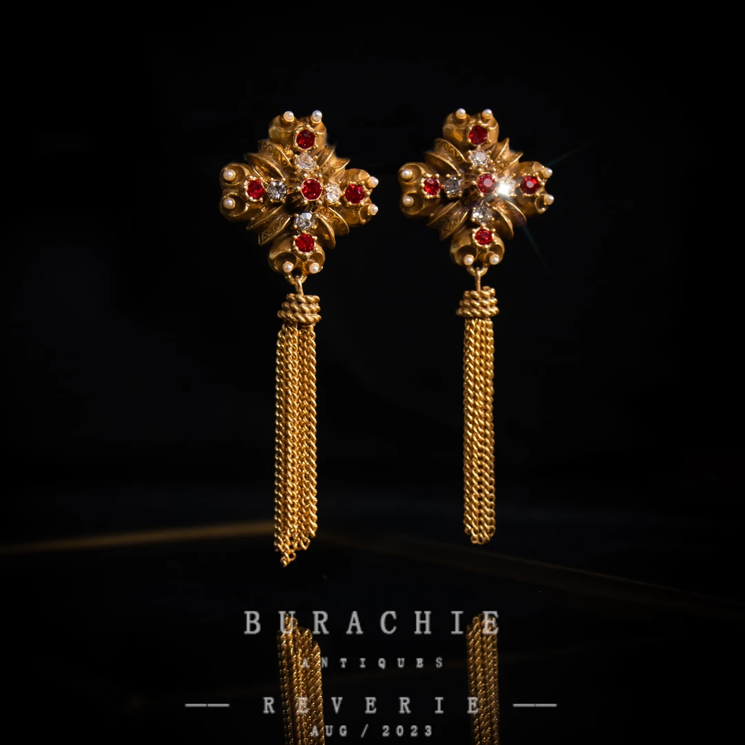 铜合金仿水晶耳饰 【2725】周年珍藏英｜经典原标克拉款CrownFrett