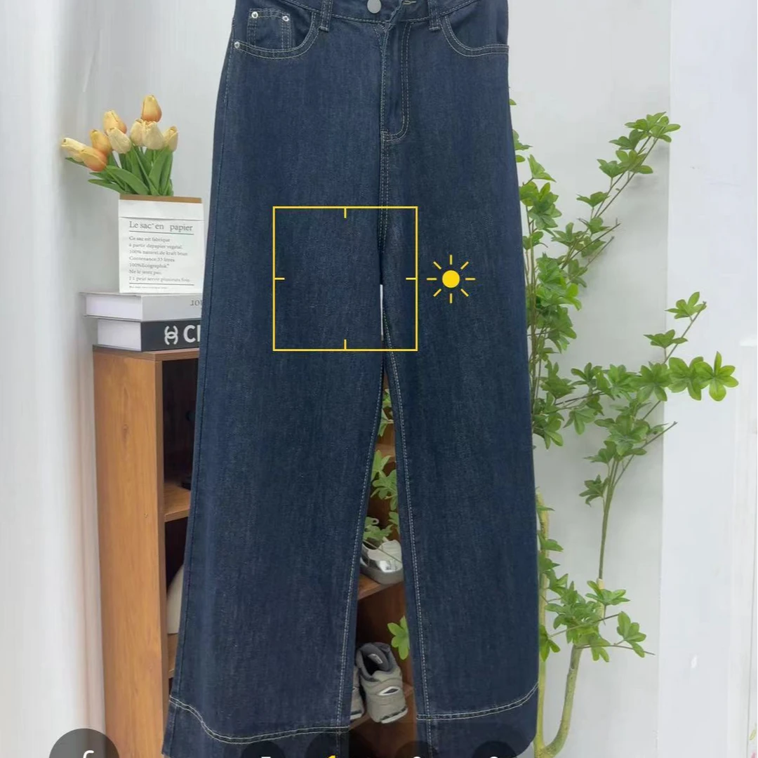 NO退NO换普洗蓝直筒牛仔裤