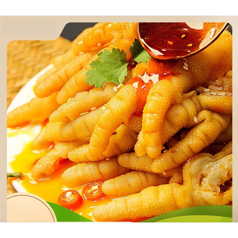 无骨鸡爪酸辣柠檬脱骨鸡爪饭店小吃餐饮罐装劲道美味开胃手工新鲜