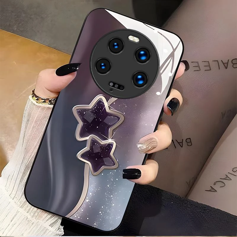 适用小米13uLTRA手机壳XIAOMI13Ultra玻璃流金暗紫女款时尚全包新