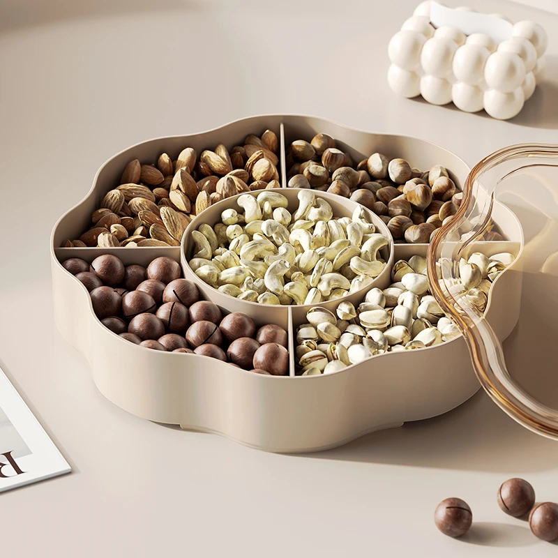 果盘客厅茶几家用糖果盒轻奢高档干果盘干果盒创意收纳坚果零食盘