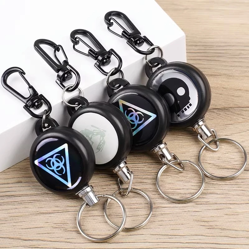 钥匙防丢器手机防丢器高回弹伸缩钢丝绳防盗钥匙扣防丢挂扣钥匙链