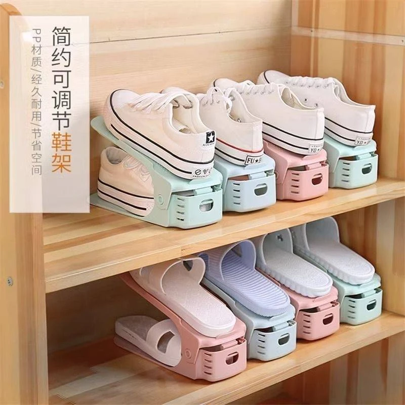 鞋子收纳神器收纳盒鞋盒透明鞋柜分层省空间隔板装放鞋箱折叠鞋架