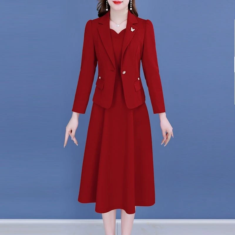 喜婆婆婚宴装两件套连衣裙2023新款高端气质参加婚礼妈妈订婚礼服