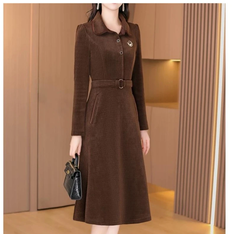 连衣裙女2023年新款春秋季气质高端精致奢华正式场合长袖裙子