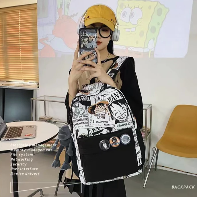 休闲百搭双肩包时尚潮流背包