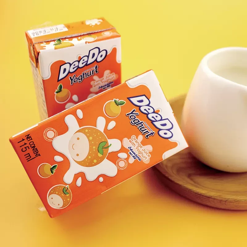 泰国进口嘀嘟酸乳味饮料含乳饮料草莓橙汁葡萄果味酸奶115ml*盒