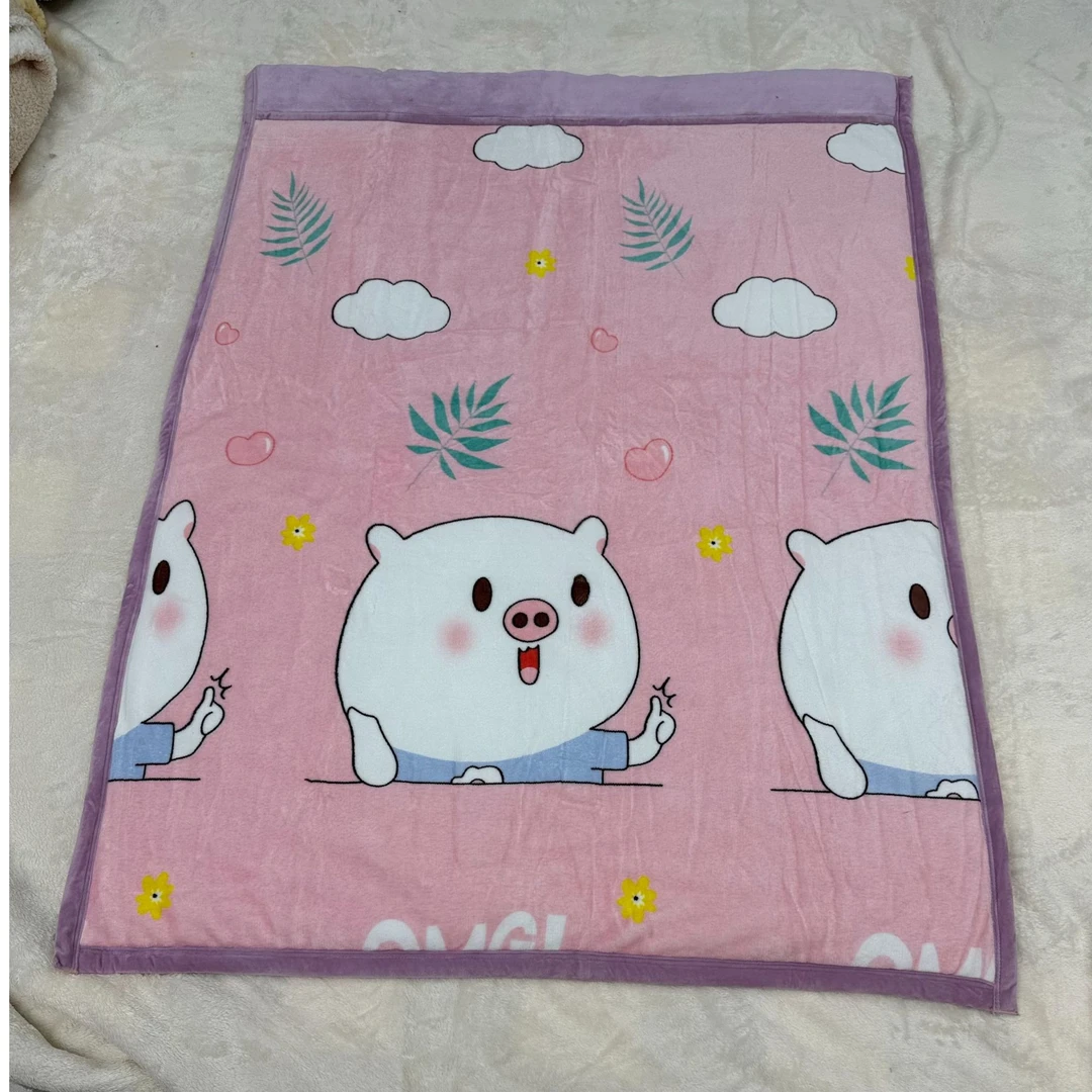 冬款神器GG家小猪羔羔绒被子加绒加厚双面绒被被冬被家用柔软