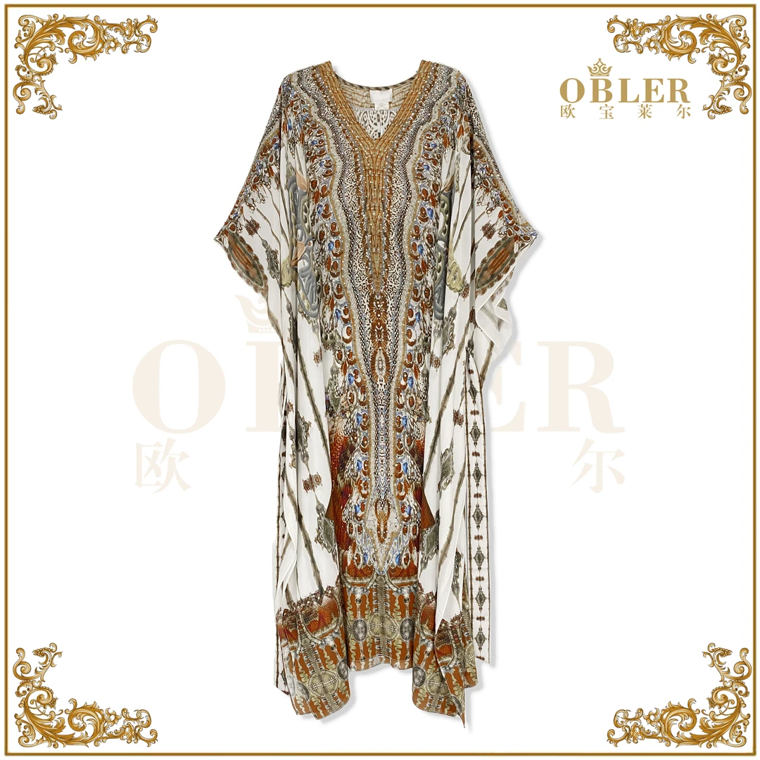 【欧宝莱尔】OBLE时尚气质真丝连衣裙305-24270
