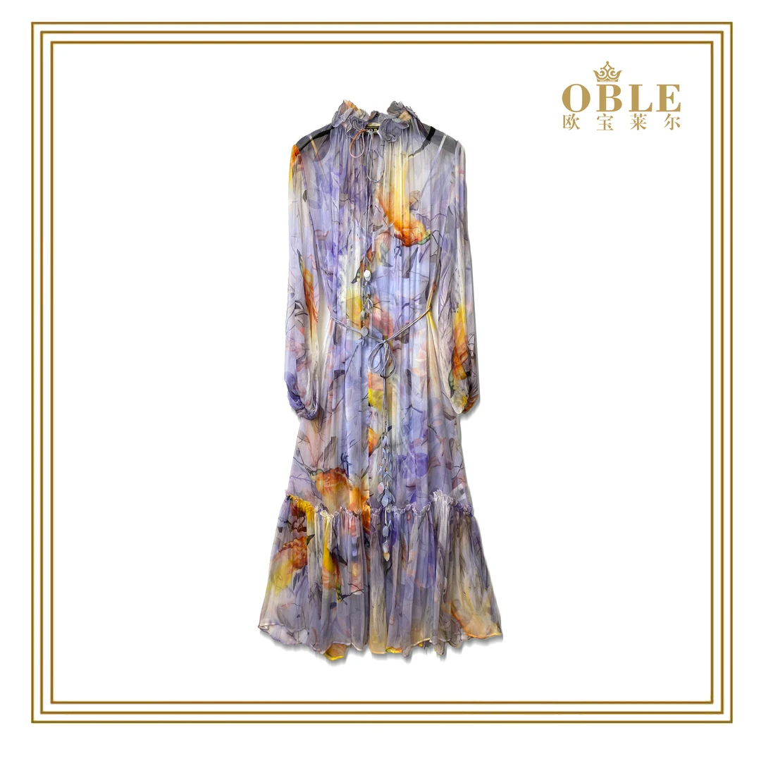 【欧宝莱尔】OBLE   欧宝莱尔 新款 真丝连衣裙502-2321