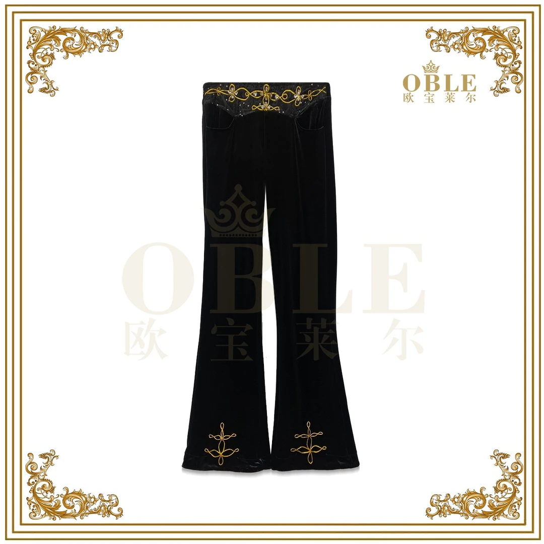 OBLE 欧宝莱尔2025新款长裤8162-9995休闲裤休闲裤轻奢时尚百搭