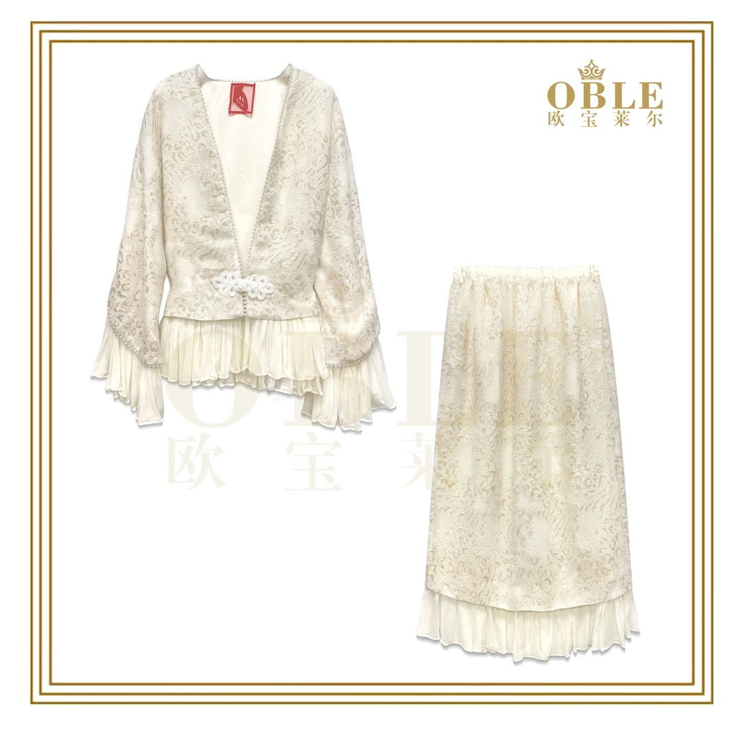 【欧宝莱尔】OBLE   欧宝莱尔 新款 时尚真丝61-6656 枝芽 套装