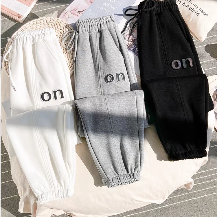 on秋季洋气女款时尚束脚薄款女孩九分休闲裤百搭韩版小脚裤