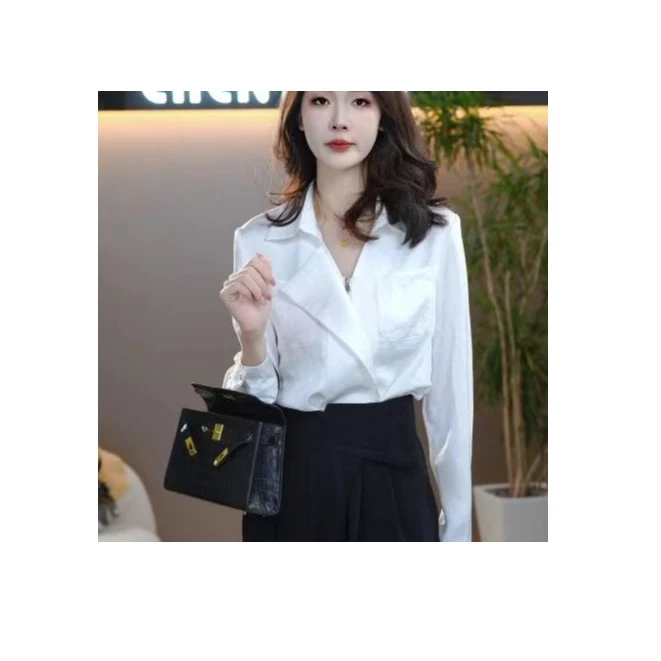 CYM1067设计感衬衫女2024新款宽松显瘦上衣