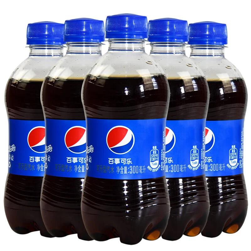 Pepsi-Cola/百事可乐经典可乐300ml*6瓶碳酸饮料汽水迷你便携装