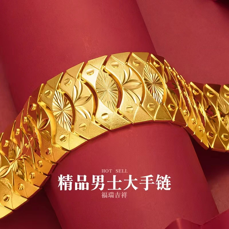 铜合金手链 男士精品高货【福瑞吉祥车花手链】经典百搭霸气款