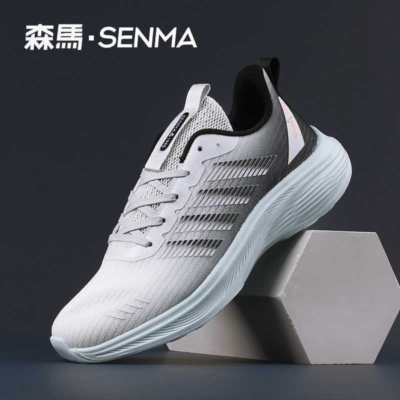 SENMA/森马情侣款轻便网面跑步鞋男士休闲运动鞋女跑鞋学生慢跑鞋