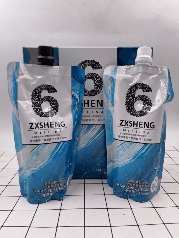 米菲娜 染发霜自然黑植物调理型发廊黑油不粘头皮不褪色清水黑发霜