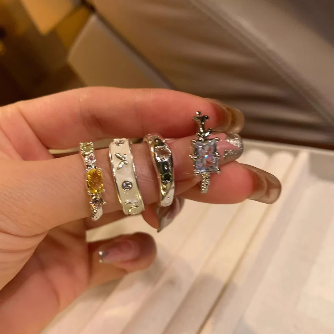 店主推荐~超美戒指女小众设计时尚个性ins指环轻奢高级感食指戒女