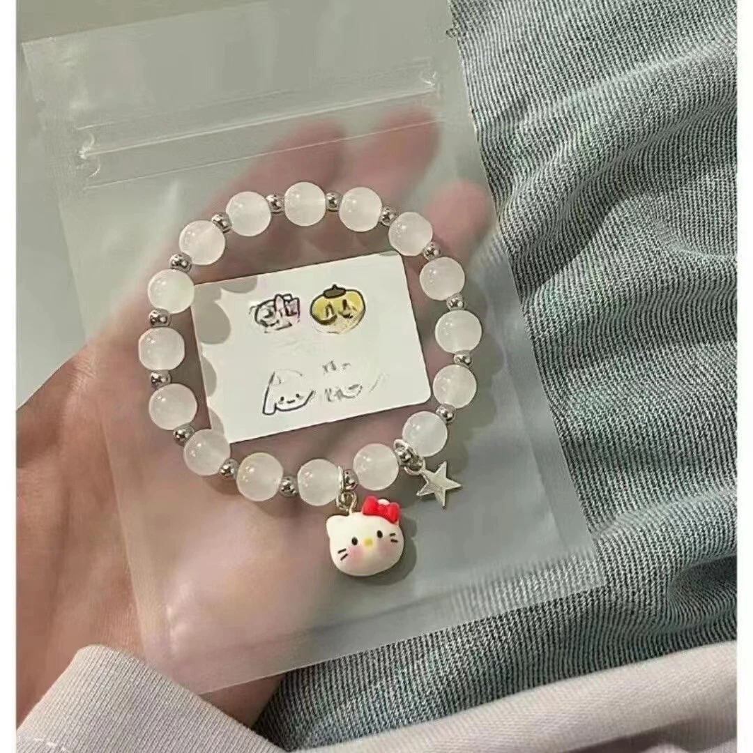 三丽鸥高颜值帕恰狗kt猫手链简约手链情侣闺蜜礼物手饰串珠闺蜜