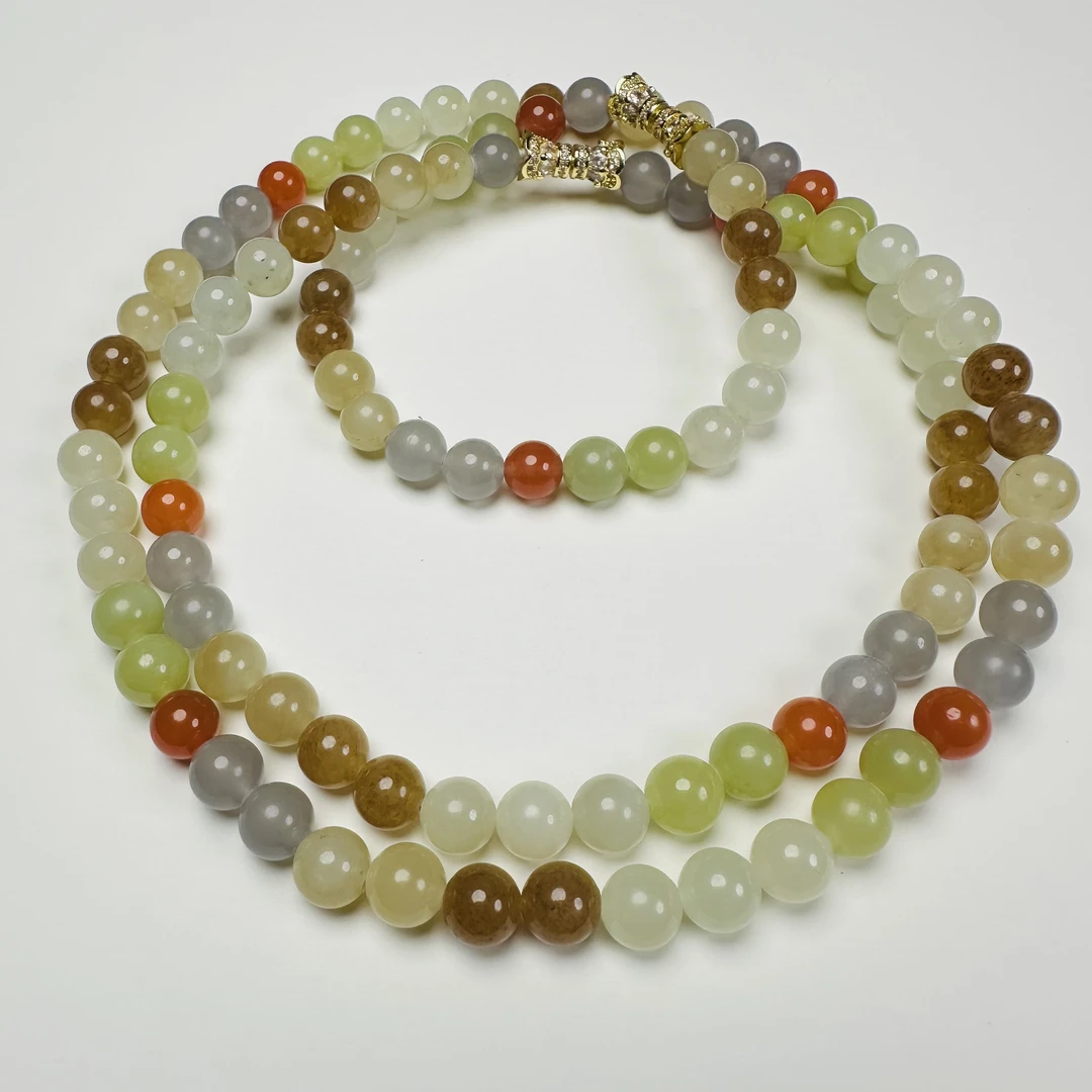 和田玉精品多宝套链108手串项链